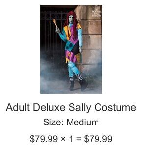 Sally NIGHTMARE BEFORE CHRISTMAS costume. Size medium. Halloween 🎃 💀 Cosplay